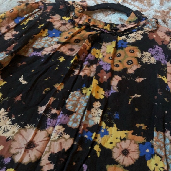 Anthropologie ODILLE Black Floral Bianka Blouse - Picture 8 of 8